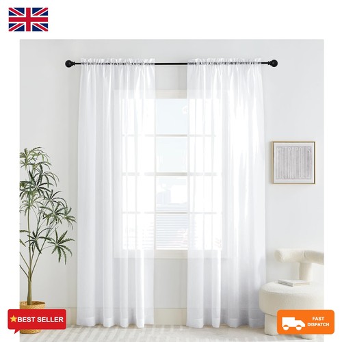 Voile slot top curtains - slot, 72