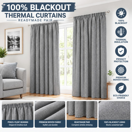 100 blackout thermal - thermal, curtains