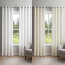 Pair of Ready Made Lined Voile