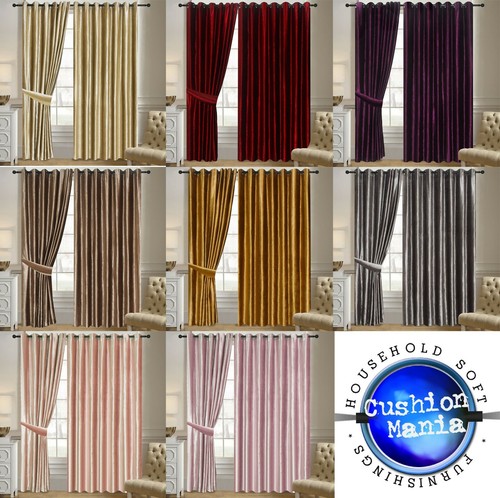 Plain velvet curtains - plain,