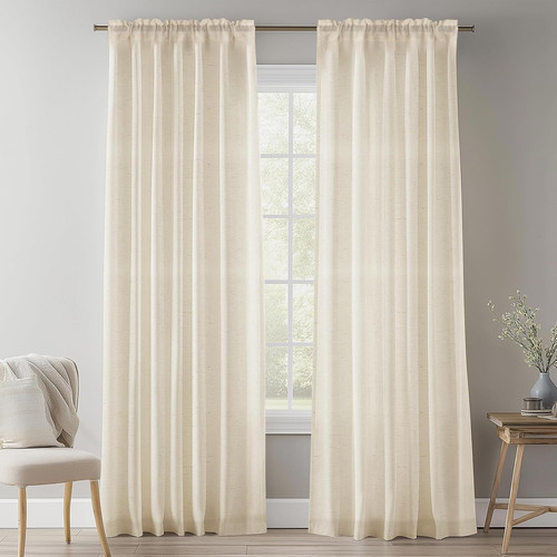 Natural linen voile - natural,