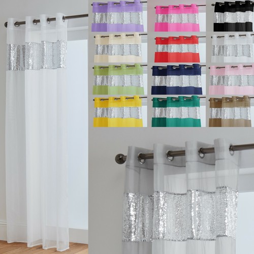 Sparkle voile eyelet curtain - eyelet,