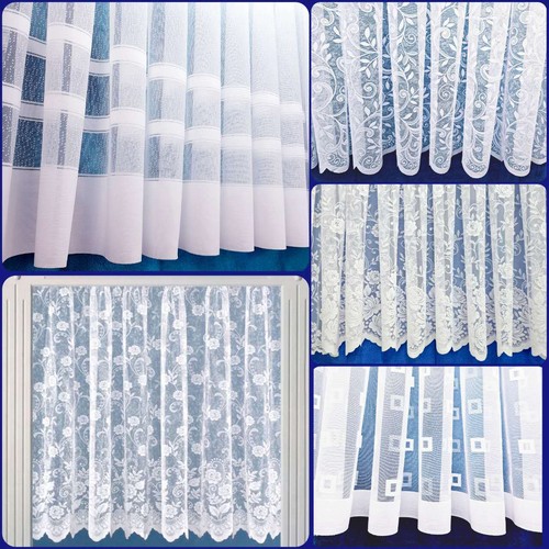 White lace window net - window, curtains