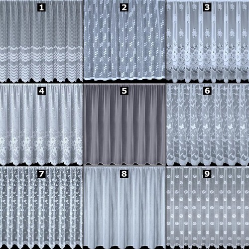White net curtains - net, /