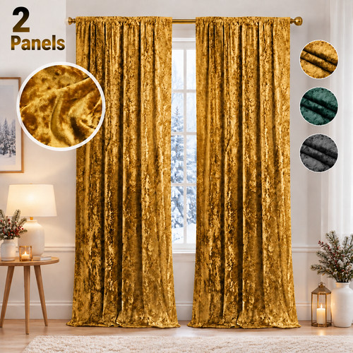 Luxury crushed velvet curtain - luxury,