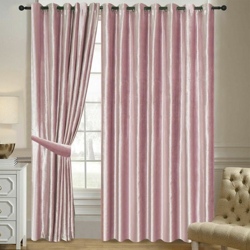 Crushed velvet curtains eyelet - velvet,